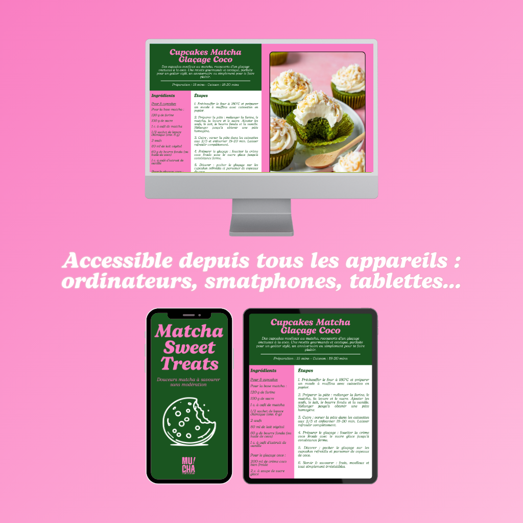 MATCHA SWEET TREATS 🍪 – E-book Douceurs Sucrées au Matcha