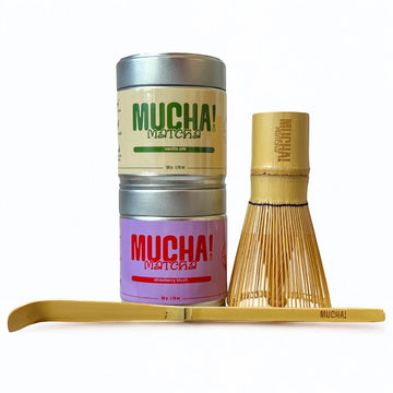 SWEET DUO KIT 🍰 - Pack Matcha Cérémonial Vanille + Fraise