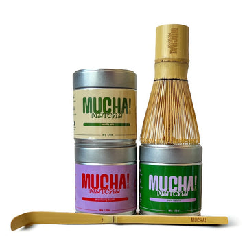 MUCHA RITUAL KIT 🌿 - Pack Matcha Cérémonial Nature + Fraise + Vanille