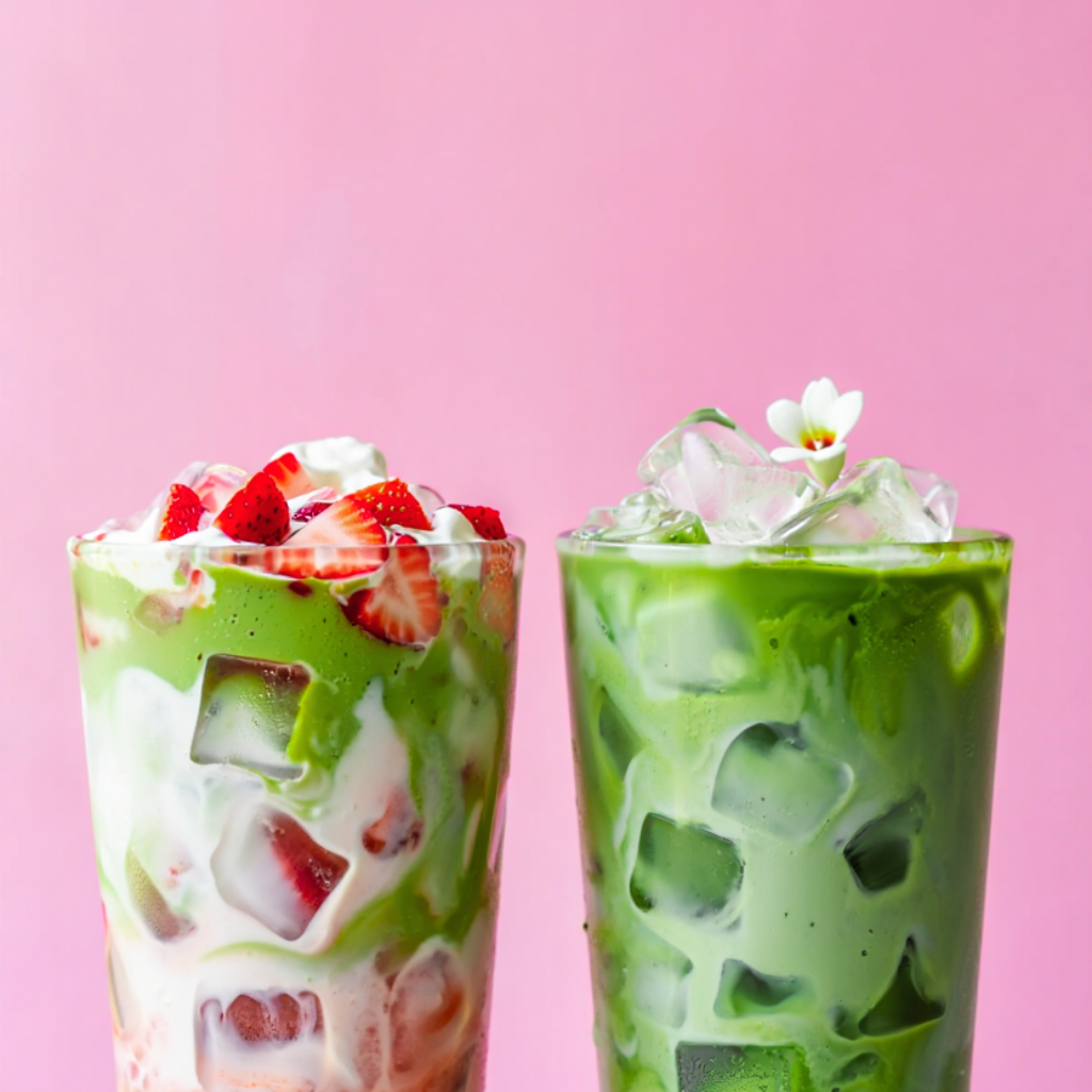 SWEET DUO KIT 🍰 - Pack Matcha Cérémonial Vanille + Fraise
